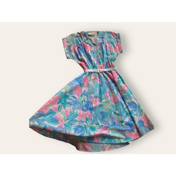 Vintage New looks California fit and flare dress size 10P - Picture 6 of 9